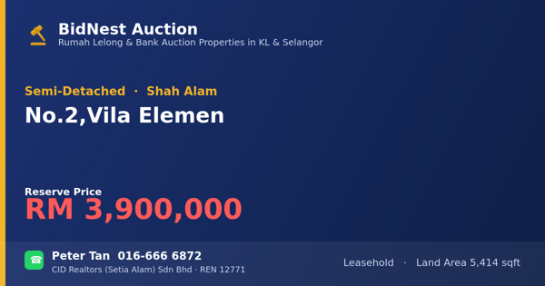 Semi-Detached · No. 2, Vila Elemen