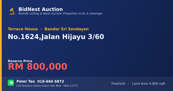 Terrace House · No. 1624, Jalan Hijayu 3/60