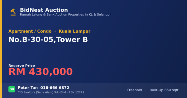 Apartment / Condo · No. B-30-05, Tower B