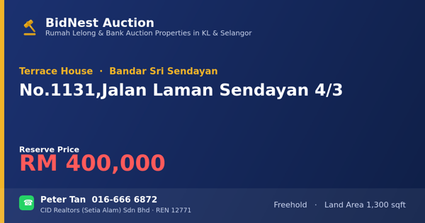 Terrace House · No. 1131, Jalan Laman Sendayan 4/3