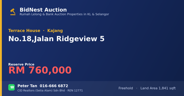 Terrace House · No. 18, Jalan Ridgeview 5