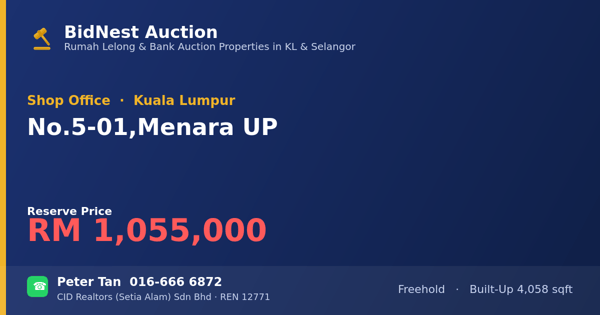 Shop Office · No. 5-01, Menara UP