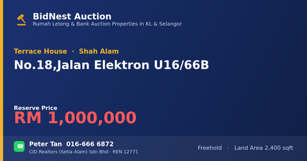 Terrace House · No. 18, Jalan Elektron U16/66B