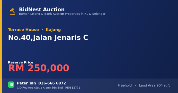 Terrace House · No. 40, Jalan Jenaris C