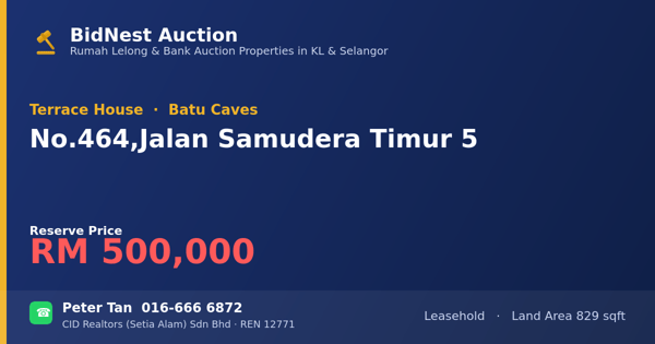 Terrace House · No. 464, Jalan Samudera Timur 5