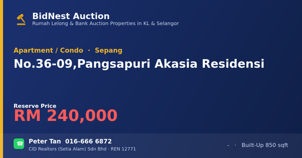 公寓 · No. 36-09, Pangsapuri Akasia Residensi