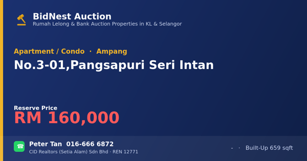 Apartmen / Kondo · No. 3-01, Pangsapuri Seri Intan