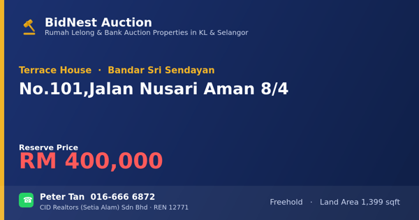 Terrace House · No. 101, Jalan Nusari Aman 8/4