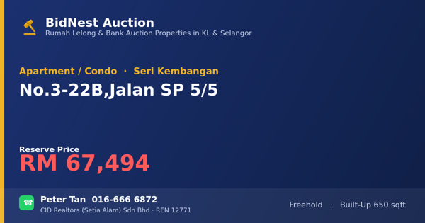 公寓 · No. 3-22B, Jalan SP 5/5