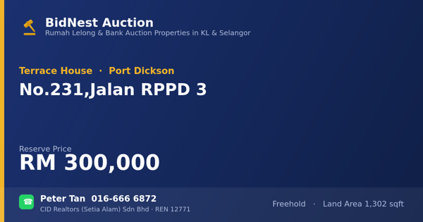 Rumah Teres · No. 231, Jalan RPPD 3