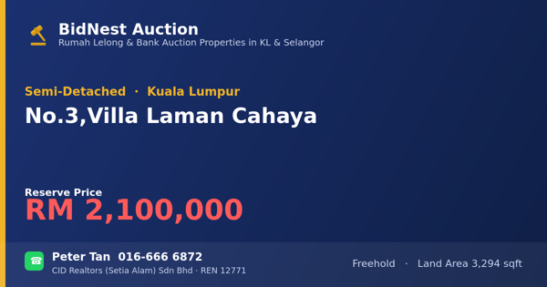 Semi-Detached · No. 3, Villa Laman Cahaya