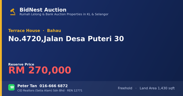 Terrace House · No. 4720, Jalan Desa Puteri 30