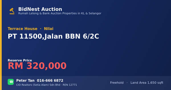 Terrace House · PT 11500, Jalan BBN 6/2C