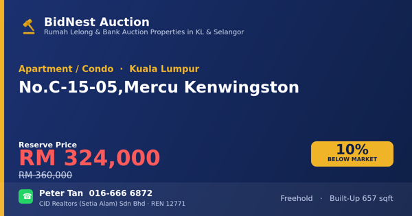 Apartmen / Kondo · No. C-15-05, Mercu Kenwingston