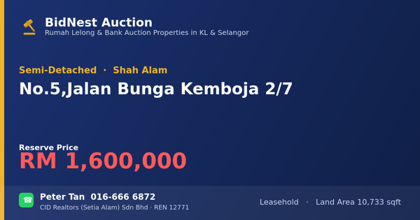 Semi-D · No. 5, Jalan Bunga Kemboja 2/7