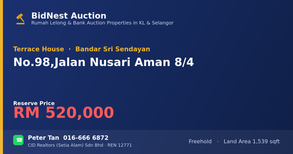 Terrace House · No. 98, Jalan Nusari Aman 8/4