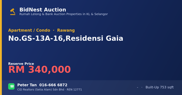 Apartment / Condo · No. GS-13A-16, Residensi Gaia
