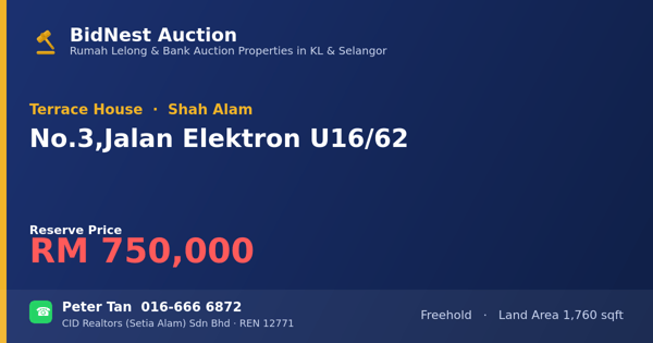 Terrace House · No. 3, Jalan Elektron U16/62
