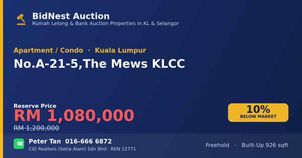 Apartment / Condo · No. A-21-5, The Mews KLCC