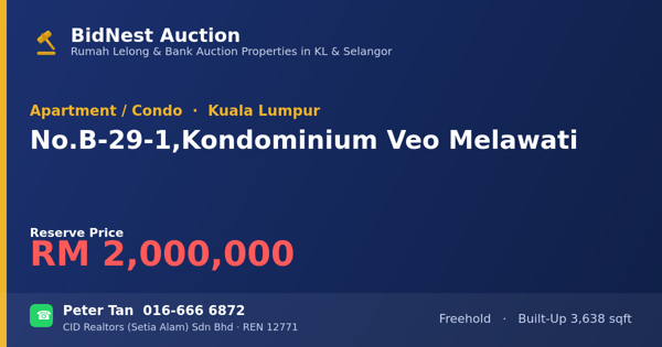 Apartmen / Kondo · No. B-29-1, Kondominium Veo Melawati