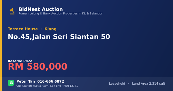 Terrace House · No. 45, Jalan Seri Siantan 50