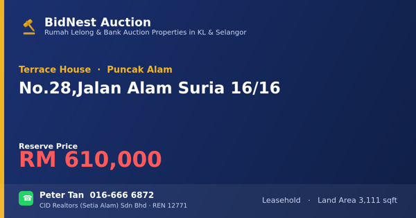 Terrace House · No. 28, Jalan Alam Suria 16/16