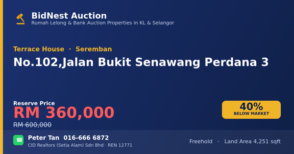 Terrace House · No. 102, Jalan Bukit Senawang Perdana 3