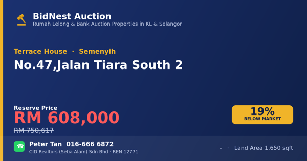 排屋 · No. 47, Jalan Tiara South 2