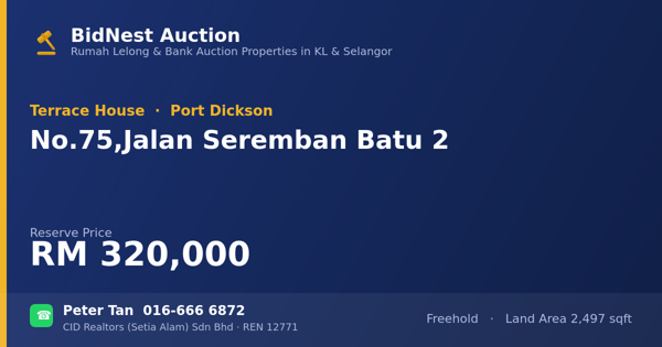 Rumah Teres · No. 75, Jalan Seremban Batu 2