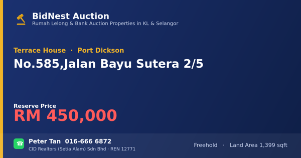 Terrace House · No. 585, Jalan Bayu Sutera 2/5