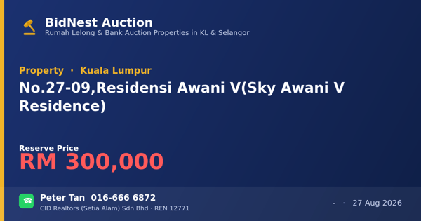 Property · No. 27-09, Residensi Awani V (Sky Awani V Residence)