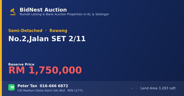 Semi-Detached · No. 2, Jalan SET 2/11