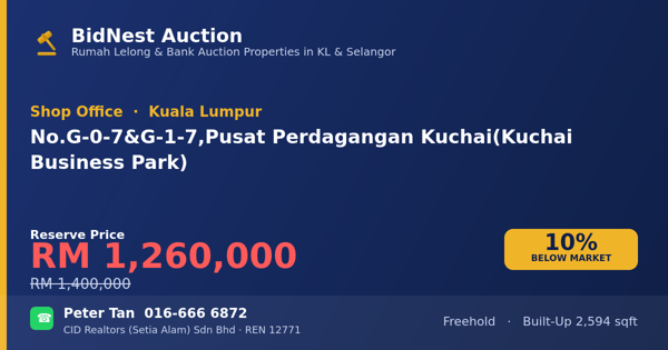Shop Office · No. G-0-7 & G-1-7, Pusat Perdagangan Kuchai (Kuchai Business Park)