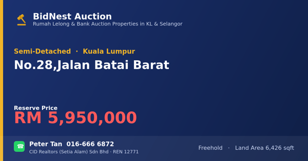 Semi-Detached · No. 28, Jalan Batai Barat