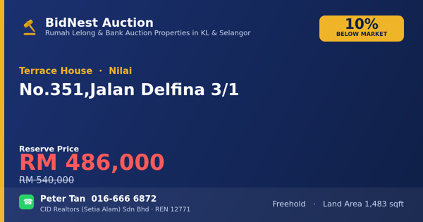 Terrace House · No. 351, Jalan Delfina 3/1