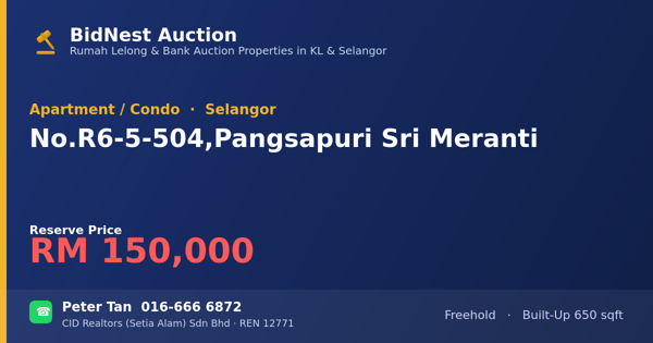 Apartment / Condo · No. R6-5-504, Pangsapuri Sri Meranti
