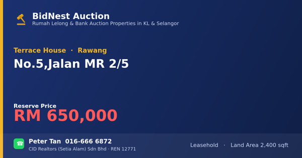 Rumah Teres · No. 5, Jalan MR 2/5