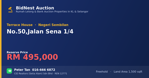 Rumah Teres · No. 50, Jalan Sena 1/4