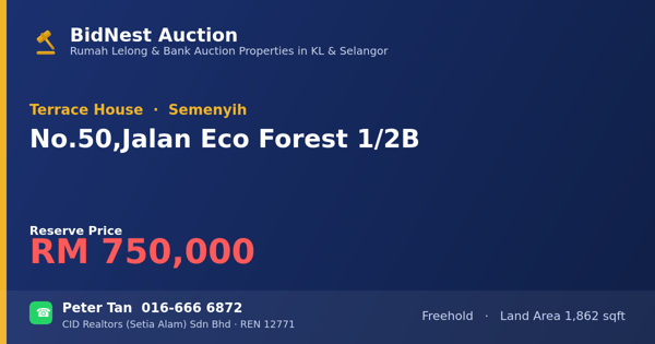 排屋 · No. 50, Jalan Eco Forest 1/2B