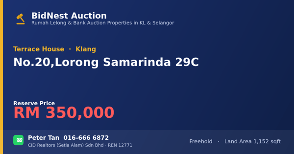 Terrace House · No. 20, Lorong Samarinda 29C