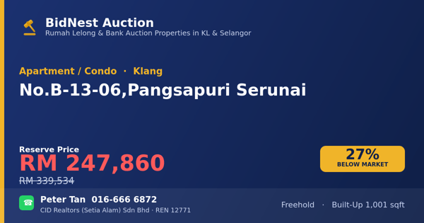 Apartment / Condo · No. B-13-06, Pangsapuri Serunai