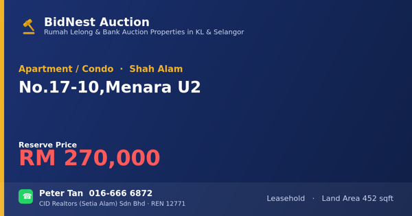 Apartment / Condo · No. 17-10, Menara U2