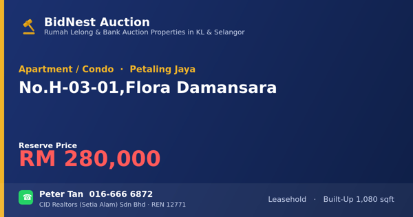 Apartmen / Kondo · No. H-03-01, Flora Damansara