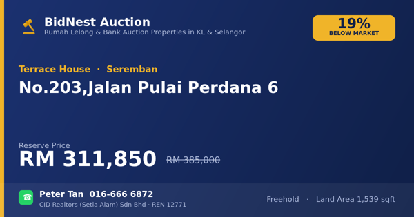 Rumah Teres · No. 203, Jalan Pulai Perdana 6