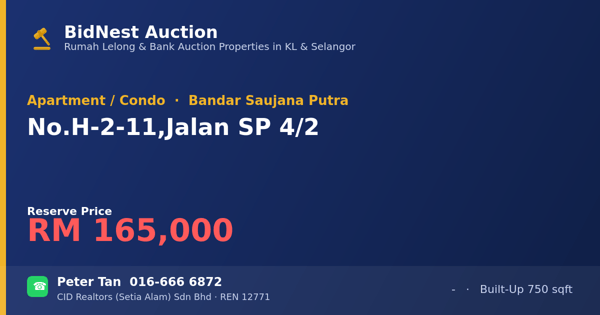 Apartment / Condo · No. H-2-11, Jalan SP 4/2