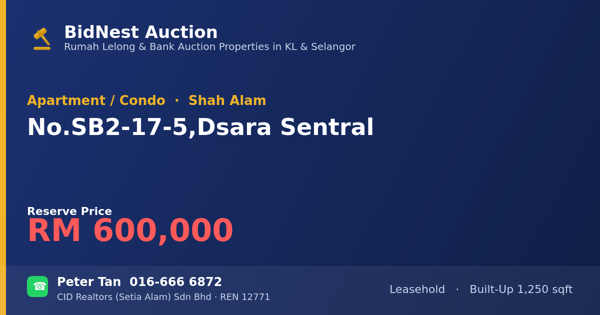 公寓 · No. SB2-17-5, Dsara Sentral