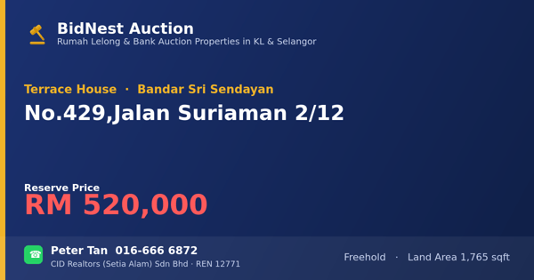 Terrace House · No. 429, Jalan Suriaman 2/12