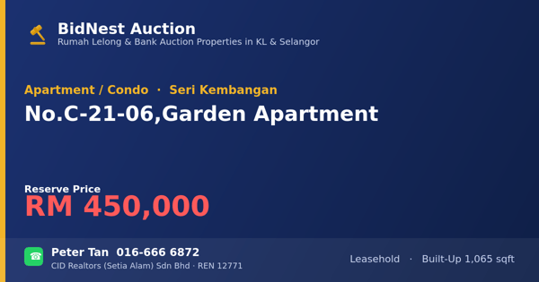 Apartmen / Kondo · No. C-21-06, Garden Apartment