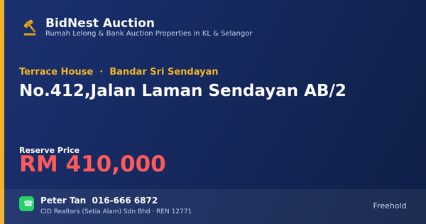 Terrace House · No. 412, Jalan Laman Sendayan AB/2
