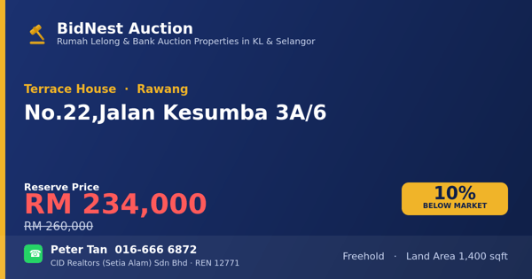 Terrace House · No. 22, Jalan Kesumba 3A/6
